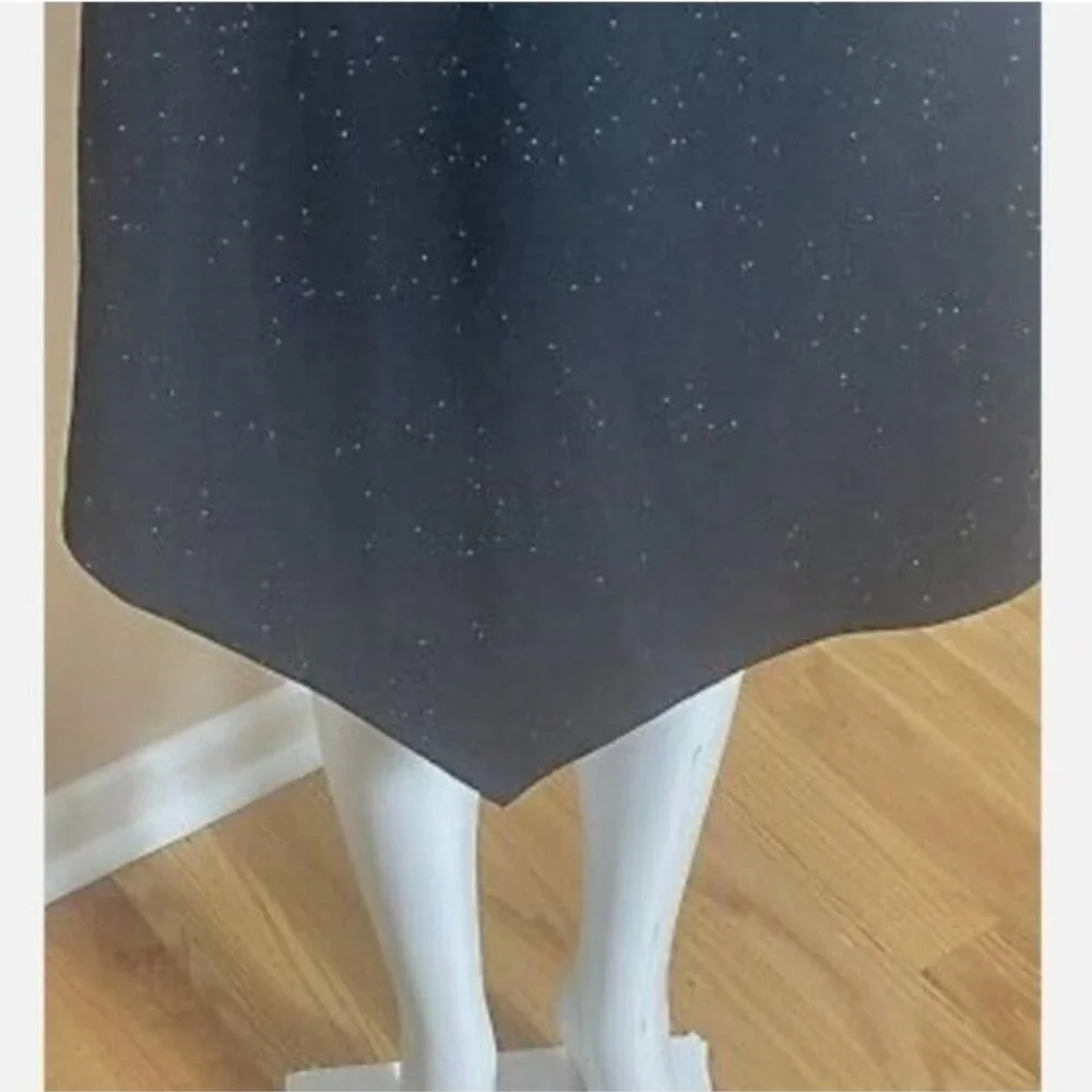 NWOT White House Black Market Asymmetrical Hem Stretch Shimmer Dress - Picture 5 of 9
